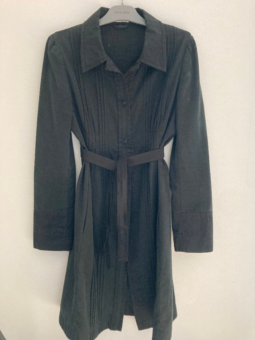 Miu Miu Trench Coat in dark navy blue with lots of details